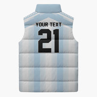 Vamos Argentina WC26 Custom Sleeveless Puffer Jacket Vamos Argentina History Champions Blue - Wonder Print Shop