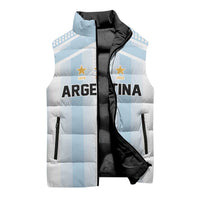 Vamos Argentina WC26 Custom Sleeveless Puffer Jacket Vamos Argentina History Champions Blue - Wonder Print Shop