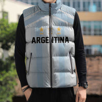 Vamos Argentina WC26 Custom Sleeveless Puffer Jacket Vamos Argentina History Champions Blue - Wonder Print Shop