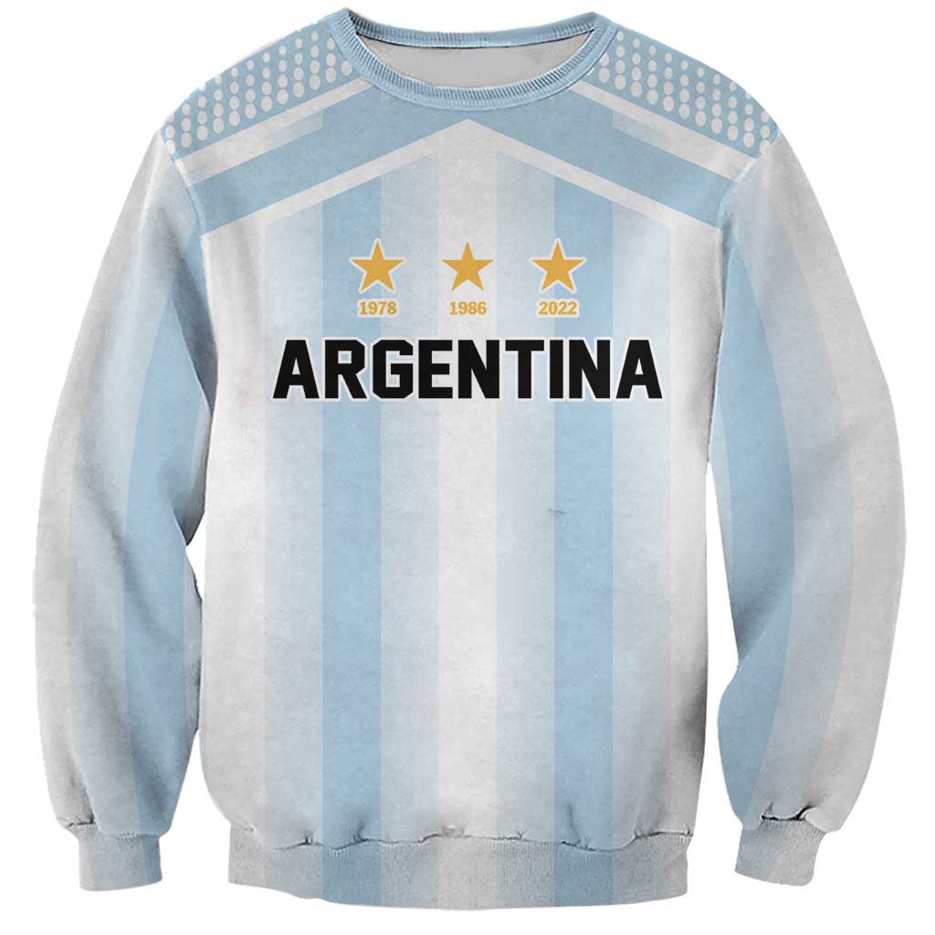 Vamos Argentina WC26 Custom Sweatshirt Vamos Argentina History Champions Blue - Wonder Print Shop