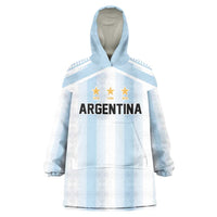 Vamos Argentina WC26 Custom Wearable Blanket Hoodie Vamos Argentina History Champions Blue - Wonder Print Shop