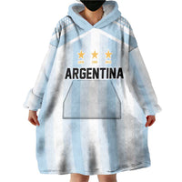 Vamos Argentina WC26 Custom Wearable Blanket Hoodie Vamos Argentina History Champions Blue - Wonder Print Shop