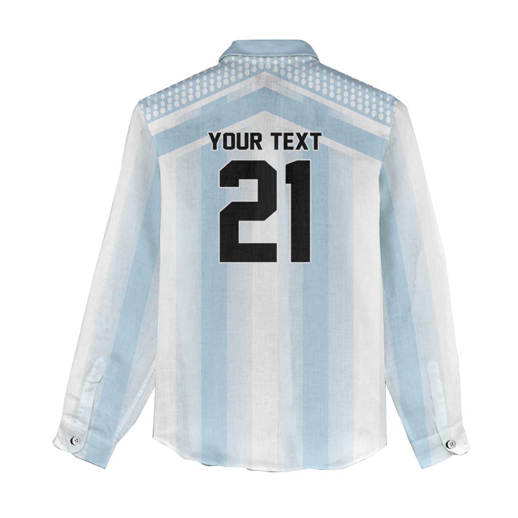 Vamos Argentina WC26 Custom Women Casual Shirt Vamos Argentina History Champions Blue - Wonder Print Shop