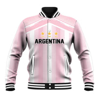 Vamos Argentina WC26 Custom Baseball Jacket Vamos Argentina History Champions Pink - Wonder Print Shop