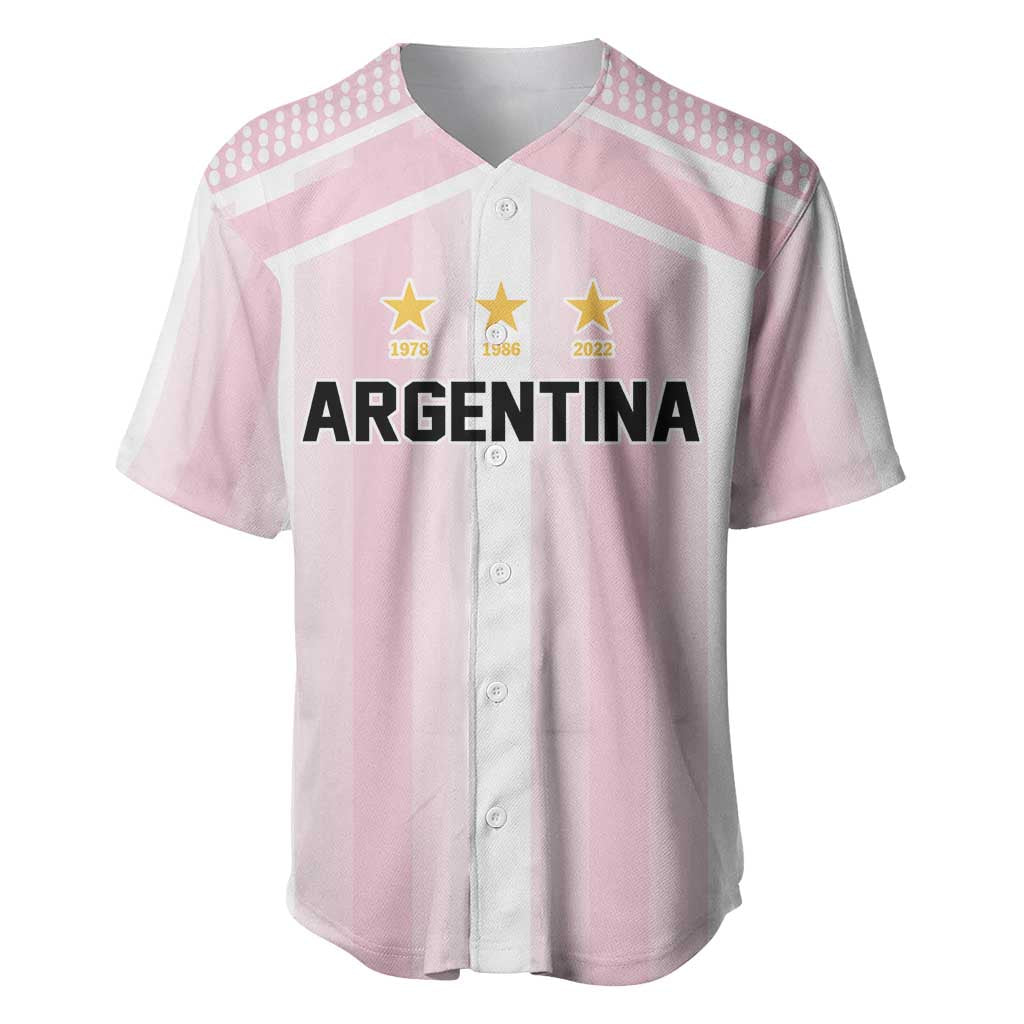 Vamos Argentina WC26 Custom Baseball Jersey Vamos Argentina History Champions Pink - Wonder Print Shop