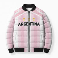 Vamos Argentina WC26 Custom Bomber Puffer Jacket Vamos Argentina History Champions Pink - Wonder Print Shop