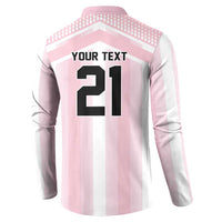 Vamos Argentina WC26 Custom Button Sweatshirt Vamos Argentina History Champions Pink - Wonder Print Shop