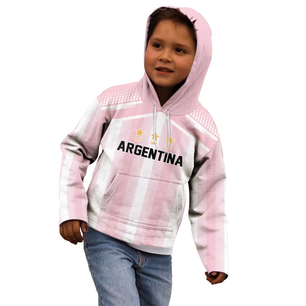Vamos Argentina WC26 Custom Kid Hoodie Vamos Argentina History Champions Pink - Wonder Print Shop