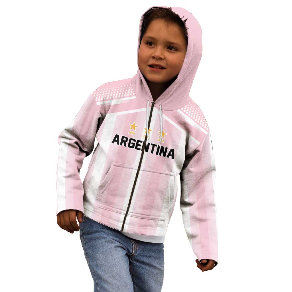 Vamos Argentina WC26 Custom Kid Hoodie Vamos Argentina History Champions Pink - Wonder Print Shop