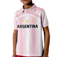 Vamos Argentina WC26 Custom Kid Polo Shirt Vamos Argentina History Champions Pink - Wonder Print Shop