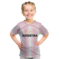 Vamos Argentina WC26 Custom Kid T Shirt Vamos Argentina History Champions Pink - Wonder Print Shop