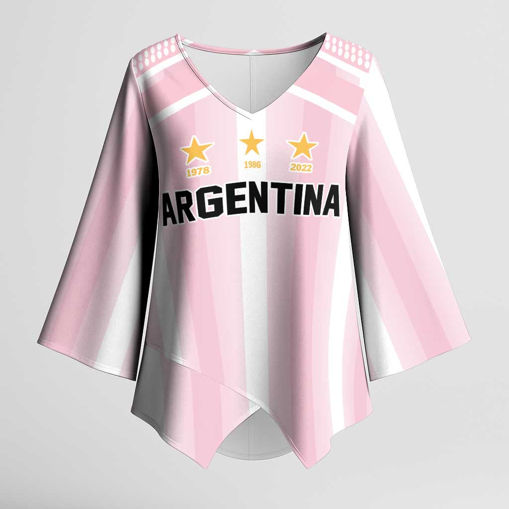 Vamos Argentina WC26 Custom Kimono Sleeve Blouse Vamos Argentina History Champions Pink - Wonder Print Shop