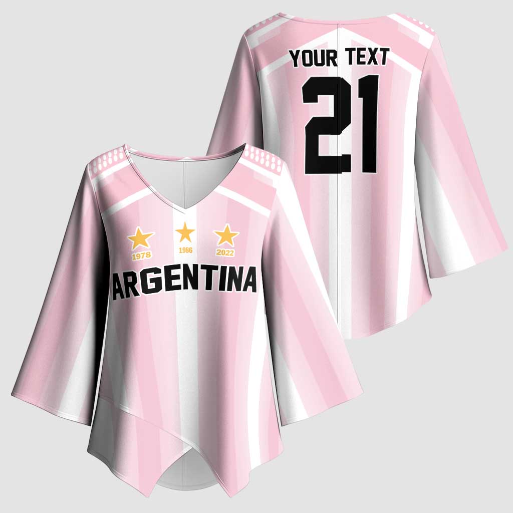 Vamos Argentina WC26 Custom Kimono Sleeve Blouse Vamos Argentina History Champions Pink - Wonder Print Shop