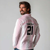 Vamos Argentina WC26 Custom Long Sleeve Polo Shirt Vamos Argentina History Champions Pink - Wonder Print Shop