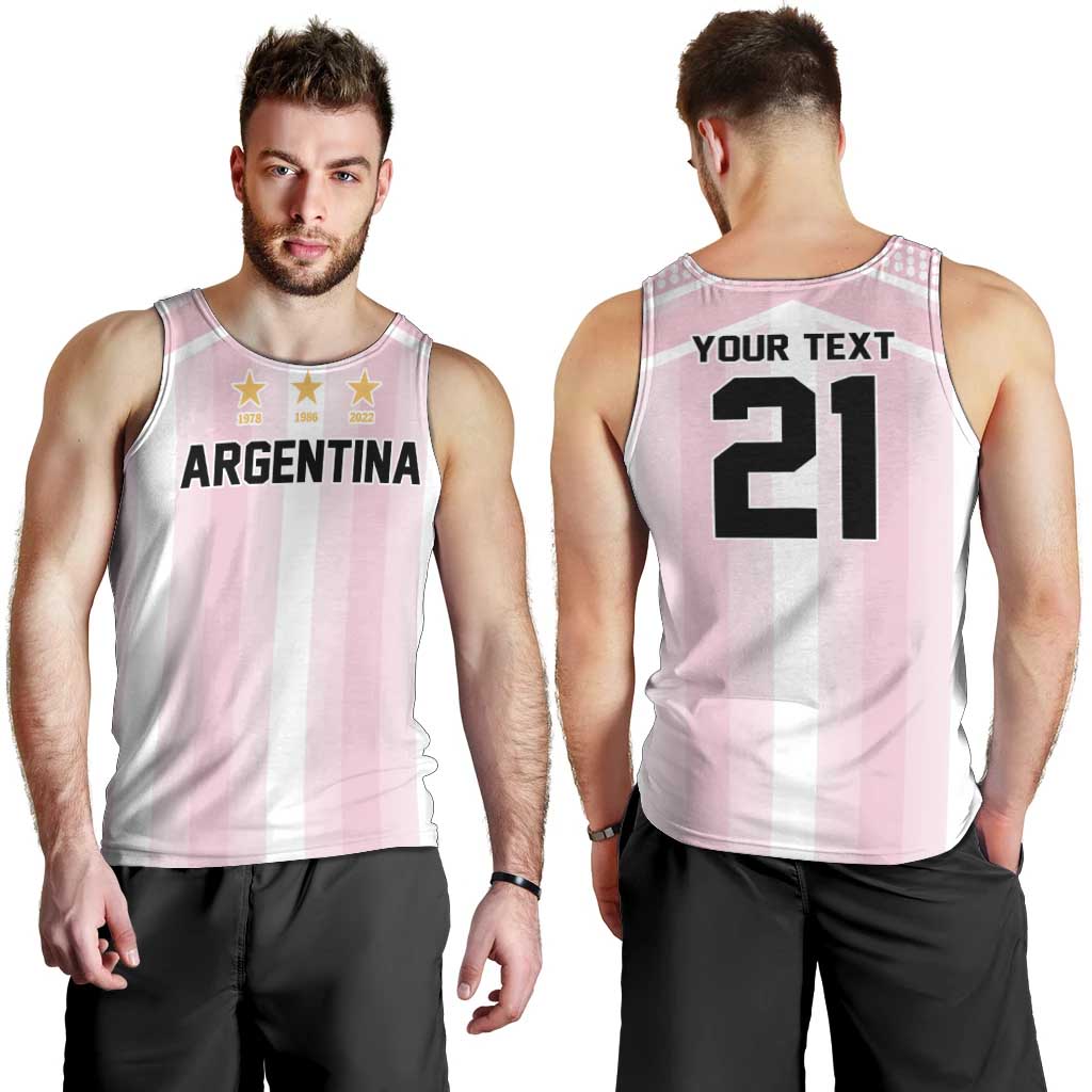 Vamos Argentina WC26 Custom Men Tank Top Vamos Argentina History Champions Pink - Wonder Print Shop