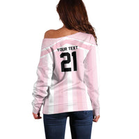 Vamos Argentina WC26 Custom Off Shoulder Sweater Vamos Argentina History Champions Pink - Wonder Print Shop