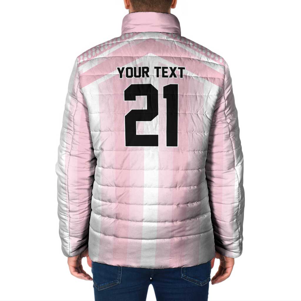 Vamos Argentina WC26 Custom Padded Jacket Vamos Argentina History Champions Pink - Wonder Print Shop