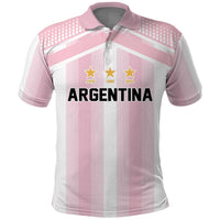 Vamos Argentina WC26 Custom Polo Shirt Vamos Argentina History Champions Pink - Wonder Print Shop