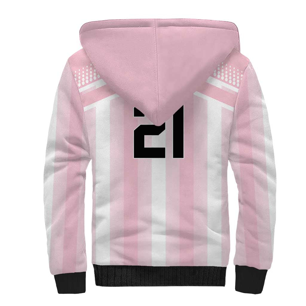 Vamos Argentina WC26 Custom Sherpa Hoodie Vamos Argentina History Champions Pink - Wonder Print Shop