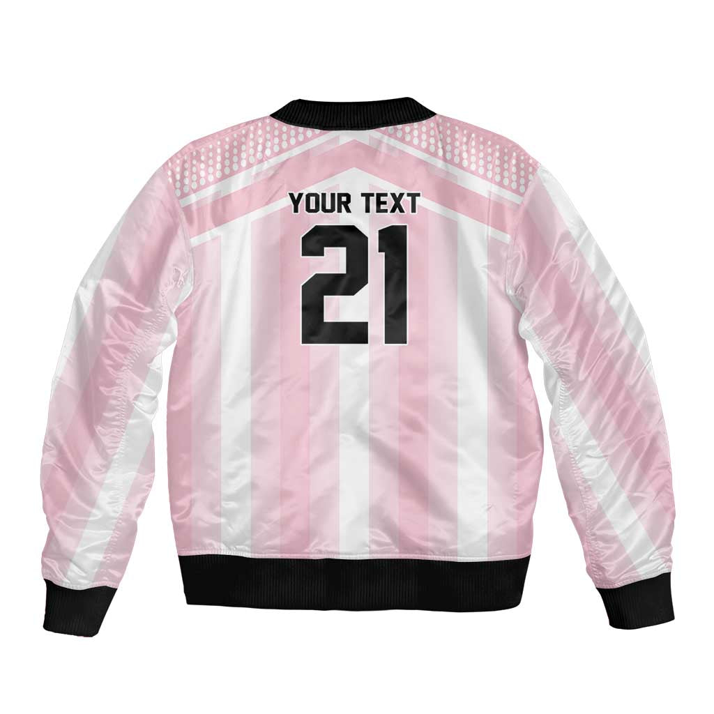Vamos Argentina WC26 Custom Sleeve Zip Bomber Jacket Vamos Argentina History Champions Pink - Wonder Print Shop