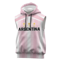 Vamos Argentina WC26 Custom Sleeveless Hoodie Vamos Argentina History Champions Pink - Wonder Print Shop