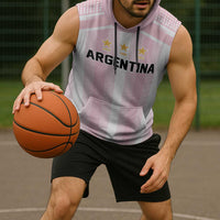 Vamos Argentina WC26 Custom Sleeveless Hoodie Vamos Argentina History Champions Pink - Wonder Print Shop