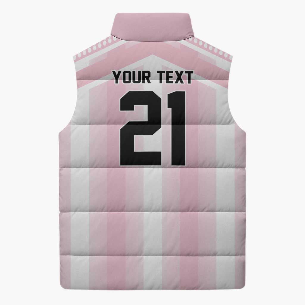 Vamos Argentina WC26 Custom Sleeveless Puffer Jacket Vamos Argentina History Champions Pink - Wonder Print Shop