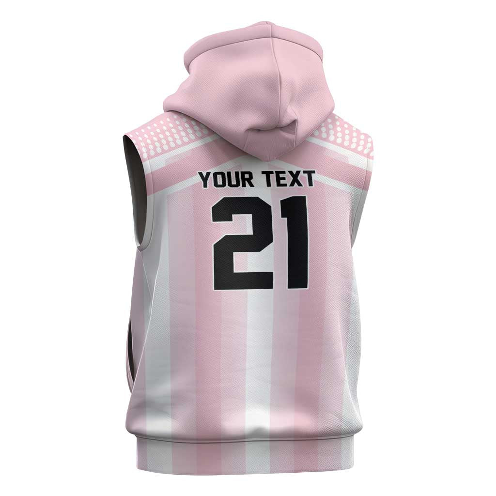 Vamos Argentina WC26 Custom Sleeveless Zip Hoodie Vamos Argentina History Champions Pink - Wonder Print Shop