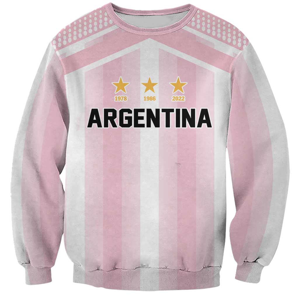 Vamos Argentina WC26 Custom Sweatshirt Vamos Argentina History Champions Pink - Wonder Print Shop