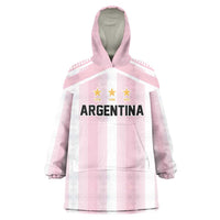 Vamos Argentina WC26 Custom Wearable Blanket Hoodie Vamos Argentina History Champions Pink - Wonder Print Shop