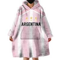 Vamos Argentina WC26 Custom Wearable Blanket Hoodie Vamos Argentina History Champions Pink - Wonder Print Shop