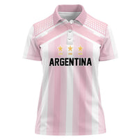 Vamos Argentina WC26 Custom Women Polo Shirt Vamos Argentina History Champions Pink - Wonder Print Shop