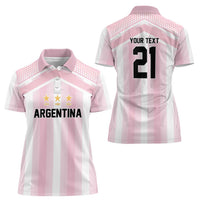 Vamos Argentina WC26 Custom Women Polo Shirt Vamos Argentina History Champions Pink - Wonder Print Shop