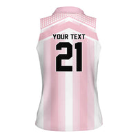 Vamos Argentina WC26 Custom Women Sleeveless Polo Shirt Vamos Argentina History Champions Pink - Wonder Print Shop