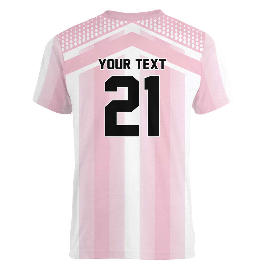 Vamos Argentina WC26 Custom Women V-Neck T-Shirt Vamos Argentina History Champions Pink - Wonder Print Shop