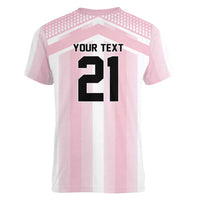 Vamos Argentina WC26 Custom Women V-Neck T-Shirt Vamos Argentina History Champions Pink - Wonder Print Shop