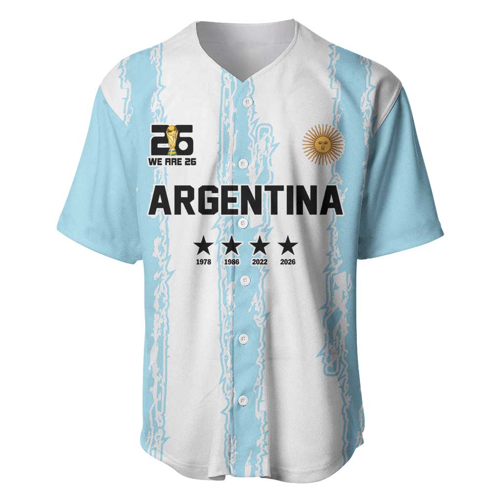 World Football 2026 Argentina Custom Baseball Jersey Past Champions Future Legends Blue - Wonder Print Shop