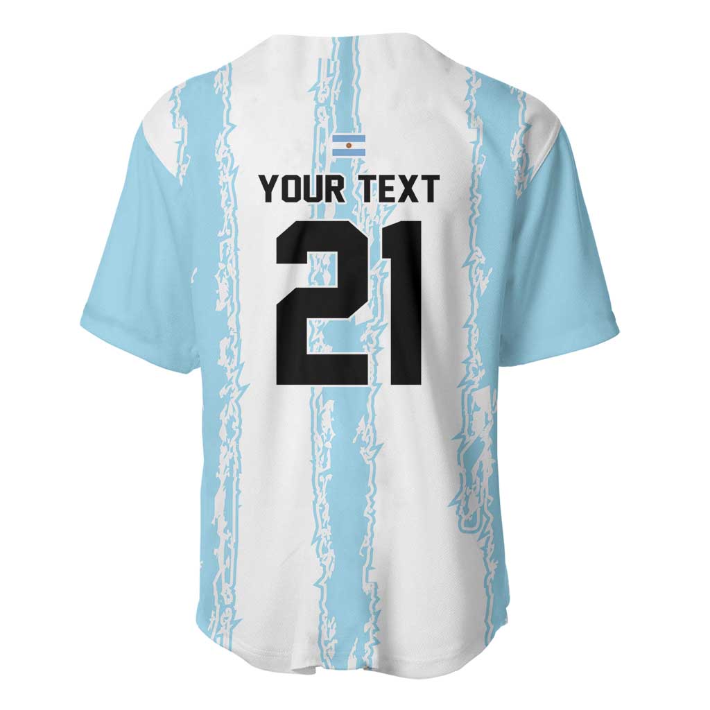 World Football 2026 Argentina Custom Baseball Jersey Past Champions Future Legends Blue - Wonder Print Shop