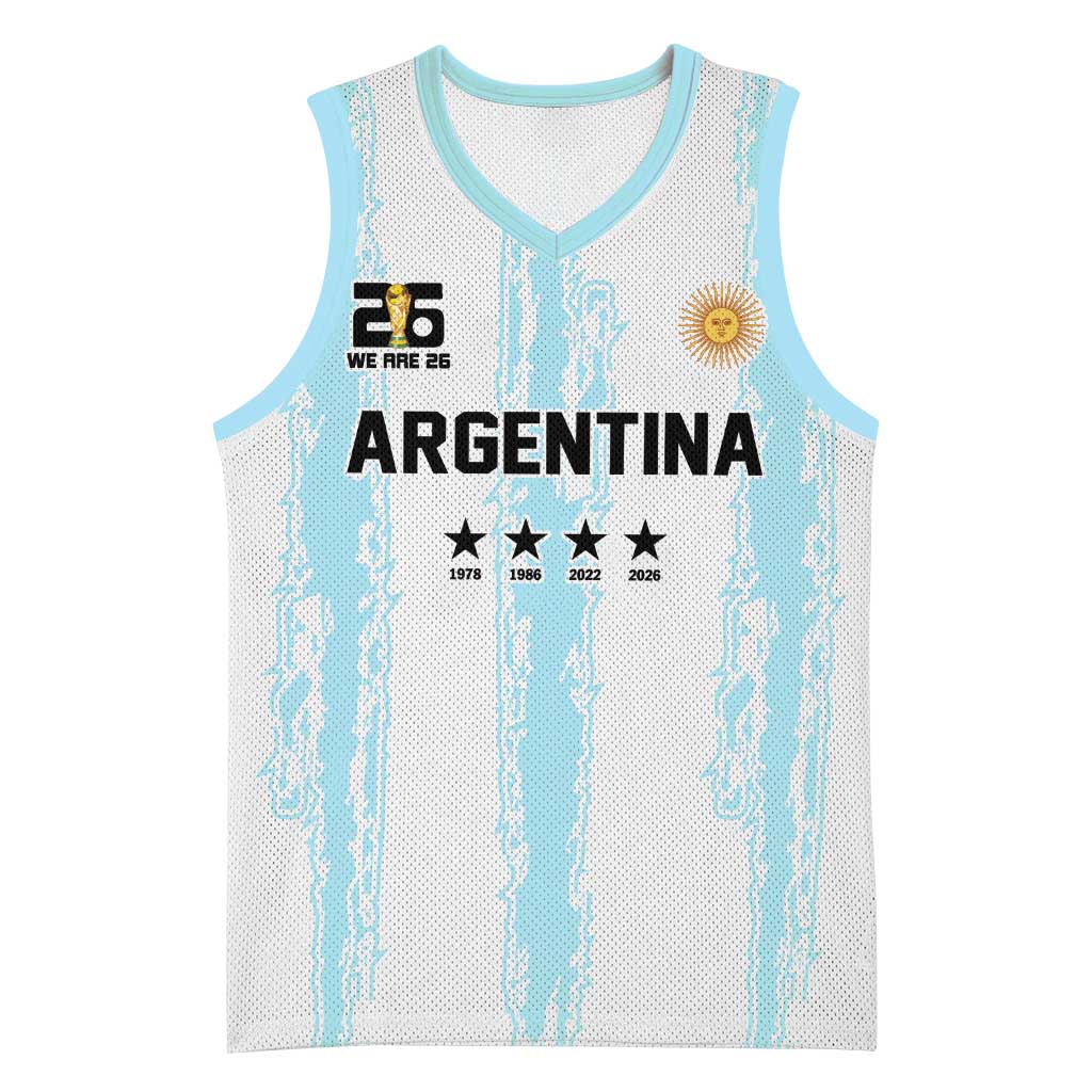 World Football 2026 Argentina Custom Basketball Jersey Past Champions Future Legends Blue - Wonder Print Shop