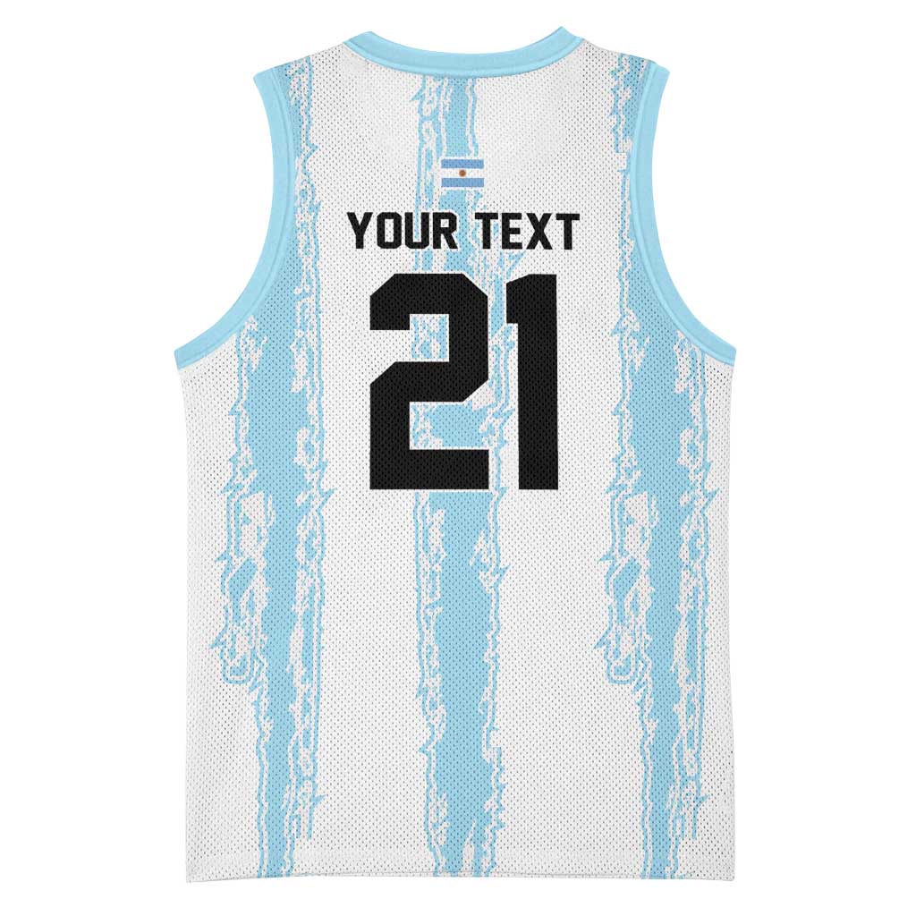 World Football 2026 Argentina Custom Basketball Jersey Past Champions Future Legends Blue - Wonder Print Shop