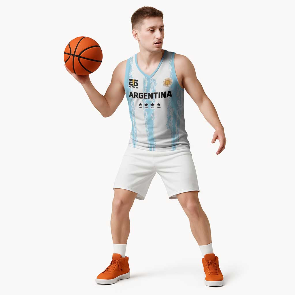 World Football 2026 Argentina Custom Basketball Jersey Past Champions Future Legends Blue - Wonder Print Shop