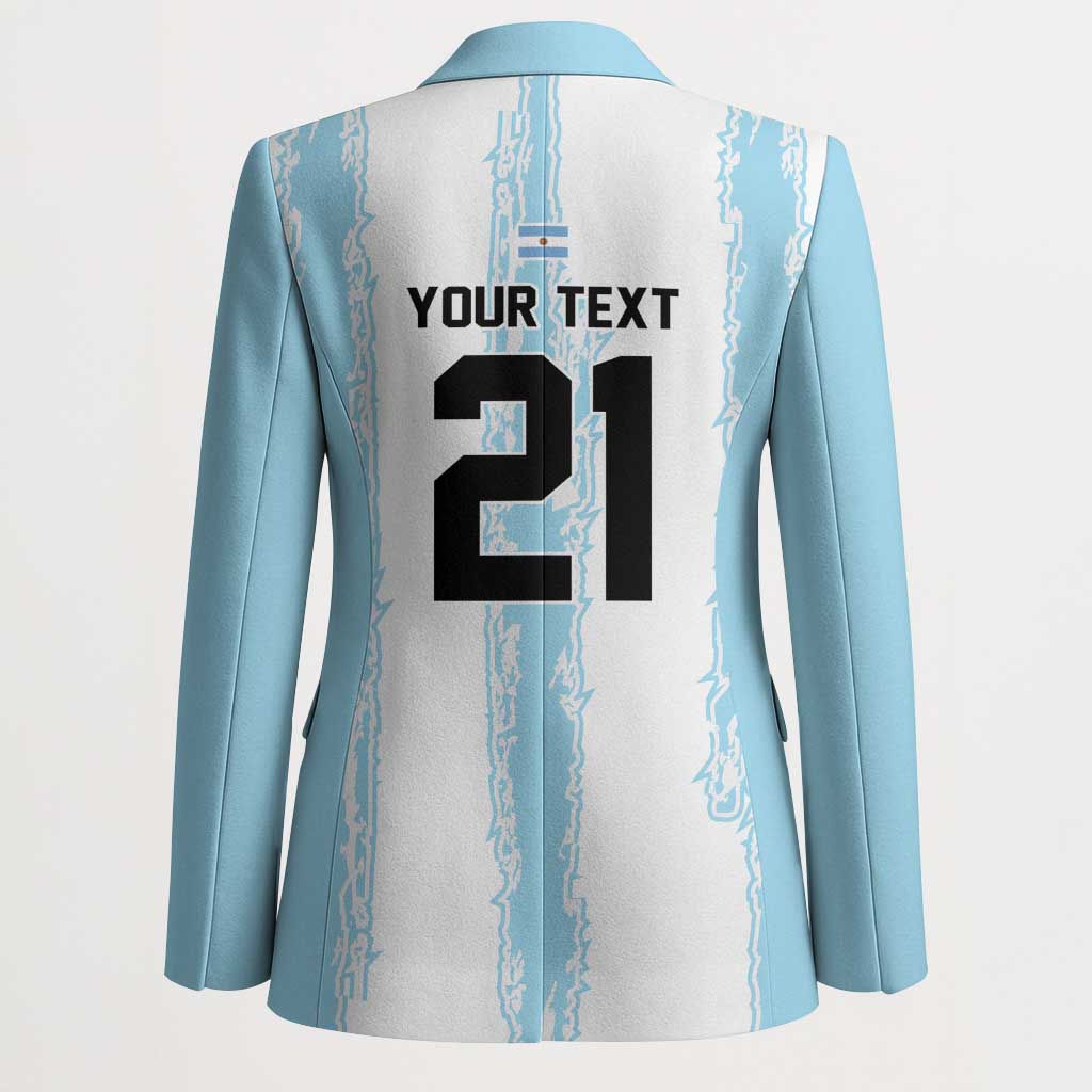 World Football 2026 Argentina Custom Blazer Past Champions Future Legends Blue - Wonder Print Shop