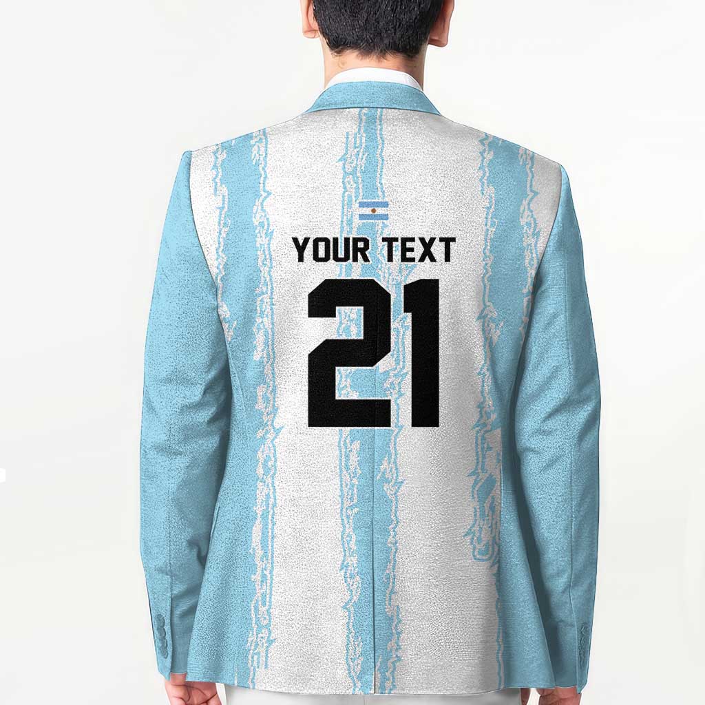 World Football 2026 Argentina Custom Blazer Past Champions Future Legends Blue - Wonder Print Shop