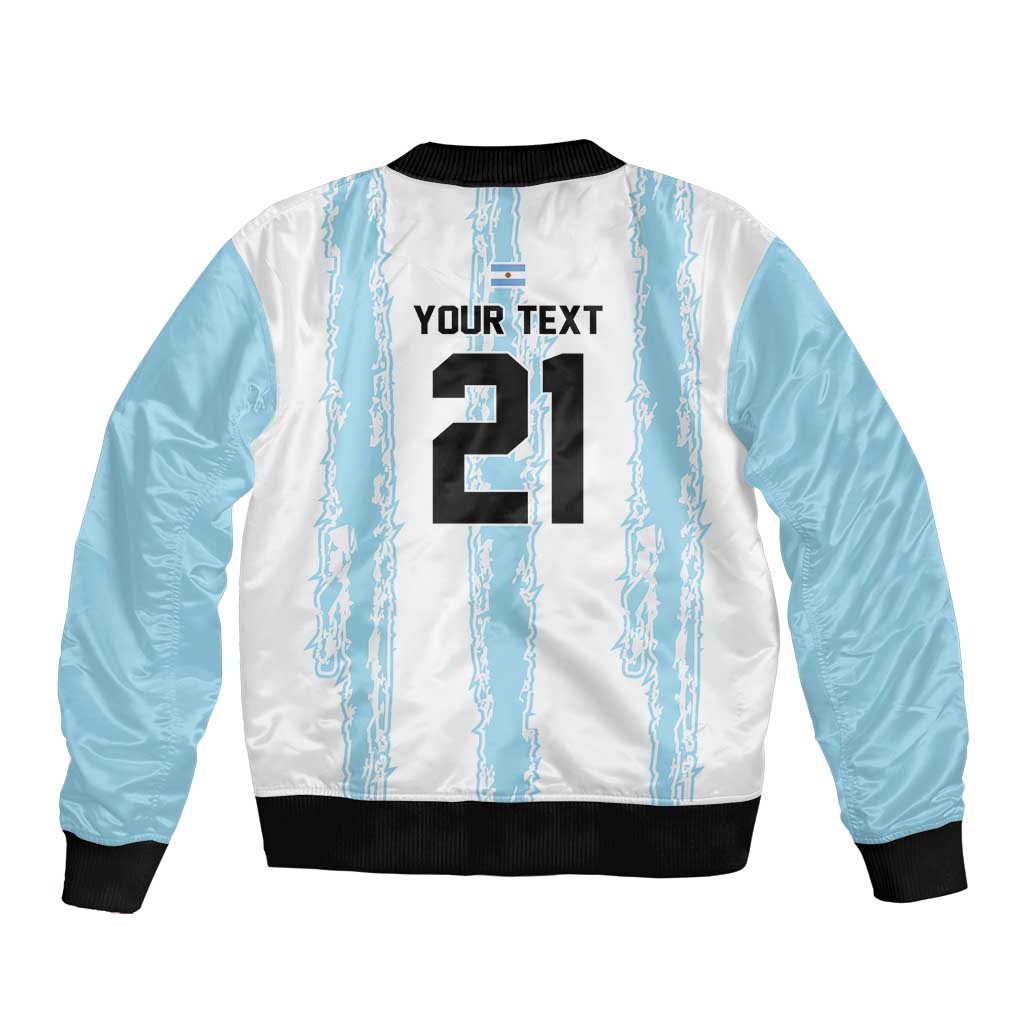 World Football 2026 Argentina Custom Bomber Jacket Past Champions Future Legends Blue - Wonder Print Shop