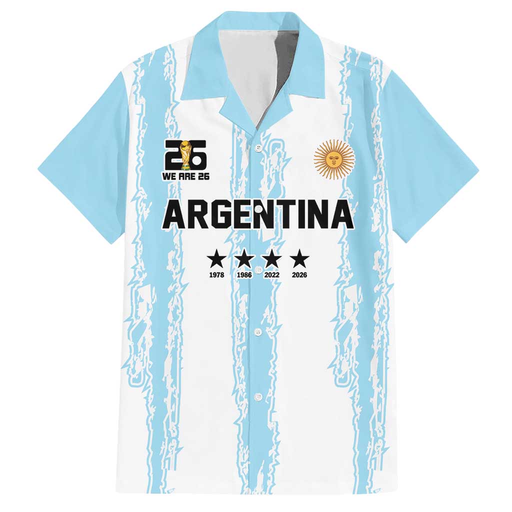World Football 2026 Argentina Custom Hawaiian Shirt Past Champions Future Legends Blue - Wonder Print Shop