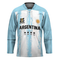 World Football 2026 Argentina Custom Hockey Jersey Past Champions Future Legends Blue - Wonder Print Shop