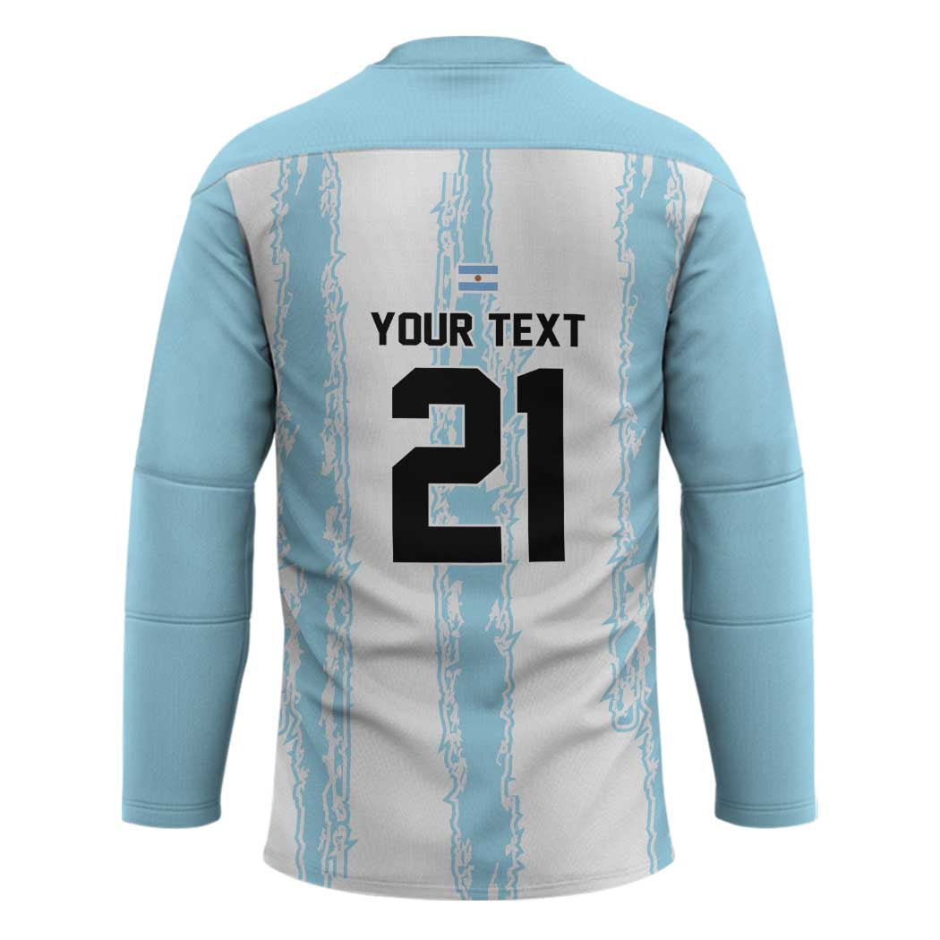 World Football 2026 Argentina Custom Hockey Jersey Past Champions Future Legends Blue - Wonder Print Shop