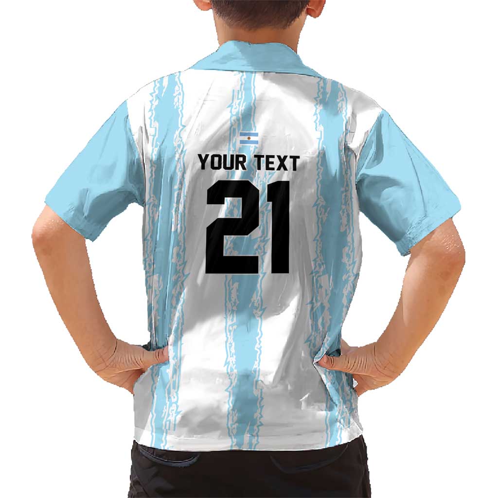 World Football 2026 Argentina Custom Kid Hawaiian Shirt Past Champions Future Legends Blue - Wonder Print Shop