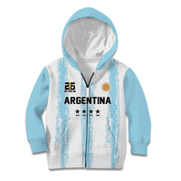 World Football 2026 Argentina Custom Kid Hoodie Past Champions Future Legends Blue - Wonder Print Shop