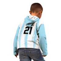 World Football 2026 Argentina Custom Kid Hoodie Past Champions Future Legends Blue - Wonder Print Shop